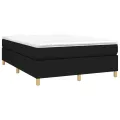 cadre de lit Noir 140x190 cm Tissu
