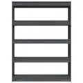 Bibliothèque/Séparateur de pièce Gris 100x30x135,5cm Pin massif