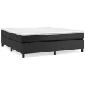 cadre de lit avec matelas Noir 160x200 cm