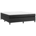 cadre de lit avec matelas Noir 160x200 cm