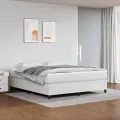 cadre de lit avec matelas Blanc 180x200cm Similicuir