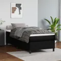 cadre de lit avec matelas Noir 100x200 cm Similicuir