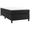 cadre de lit avec matelas Noir 100x200 cm Similicuir