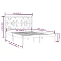 Cadre de lit Blanc Bois de pin massif 120x200 cm