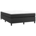cadre de lit avec matelas Noir 140x190 cm Similicuir