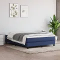 cadre de lit Bleu 140x200 cm Tissu