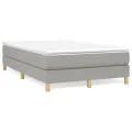 cadre de lit avec matelas Gris clair 120x200cm Tissu