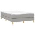 cadre de lit avec matelas Gris clair 120x200cm Tissu