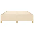 Cadre de lit Crème 140x190 cm Tissu
