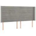 Tête de lit à LED Gris clair 203x16x118/128 cm Velours