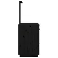 Coiffeuse Noir 95x50x134 cm Bois de pin massif