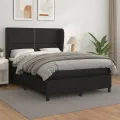 cadre de lit avec matelas Noir 140x200 cm Similicuir