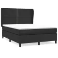 cadre de lit avec matelas Noir 140x200 cm Similicuir