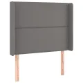 cadre de lit matelas LED Gris 90x190 cm Similicuir