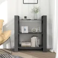 Bibliothèque/Séparateur de pièce Gris 80x35x91 cm Pin solide