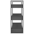 Bibliothèque/Séparateur de pièce Gris 80x35x91 cm Pin solide