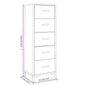 Commode 42x35x110 cm Bois de pin massif