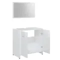 Meubles de salle de bain Blanc brillant Bois d'ingénierie