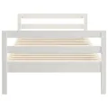 Cadre de lit Blanc 75x190 cm Bois de pin massif