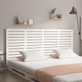 Tête de lit murale Blanc 206x3x91,5 cm Bois massif de pin
