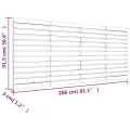 Tête de lit murale Blanc 206x3x91,5 cm Bois massif de pin