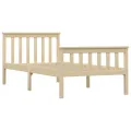 Cadre de lit bois clair bois de pin massif 100x200 cm