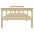 Cadre de lit bois clair bois de pin massif 100x200 cm