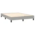 cadre de lit avec matelas Gris clair 140x200cm Tissu