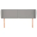 Tête de lit avec oreilles Gris clair 147x23x78/88 cm Tissu