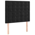 cadre de lit matelas et LED Noir 100x200 cm Velours