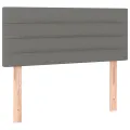 cadre de lit avec matelas Gris foncé 120x200cm Tissu
