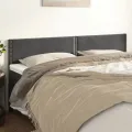Têtes de lit 2 pcs Gris foncé 80x5x78/88 cm Velours