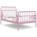 Cadre de lit extensible Rose Métal 80x130/200 cm