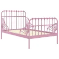 Cadre de lit extensible Rose Métal 80x130/200 cm