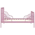 Cadre de lit extensible Rose Métal 80x130/200 cm