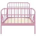 Cadre de lit extensible Rose Métal 80x130/200 cm