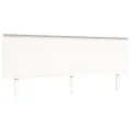 Cadre de lit avec tête de lit blanc 200x200 cm bois massif