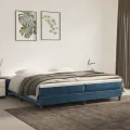 cadre de lit Bleu foncé 200x200 cm Velours