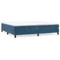 cadre de lit Bleu foncé 200x200 cm Velours