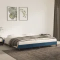 Cadre de lit Bleu foncé 200x200 cm Velours