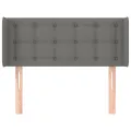 Tête de lit avec oreilles Gris foncé 83x16x78/88 cm Tissu