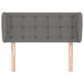 Tête de lit avec oreilles Gris foncé 83x23x78/88 cm Tissu