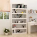 Bibliothèque/Séparateur de pièce Blanc 100x30x200 cm Pin massif