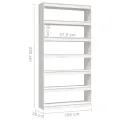 Bibliothèque/Séparateur de pièce Blanc 100x30x200 cm Pin massif