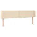Tête de lit avec oreilles Crème 183x23x78/88 cm Tissu