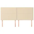 Têtes de lit 4 pcs Crème 90x5x78/88 cm Tissu