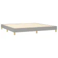 cadre de lit avec matelas Gris clair 200x200cm Tissu