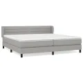 cadre de lit avec matelas Gris clair 200x200cm Tissu