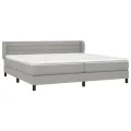 cadre de lit avec matelas Gris clair 200x200cm Tissu