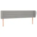 Tête de lit avec oreilles Gris clair 203x23x78/88 cm Tissu